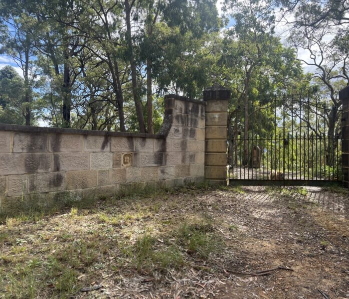 Entrance gate to Sunset Cottages